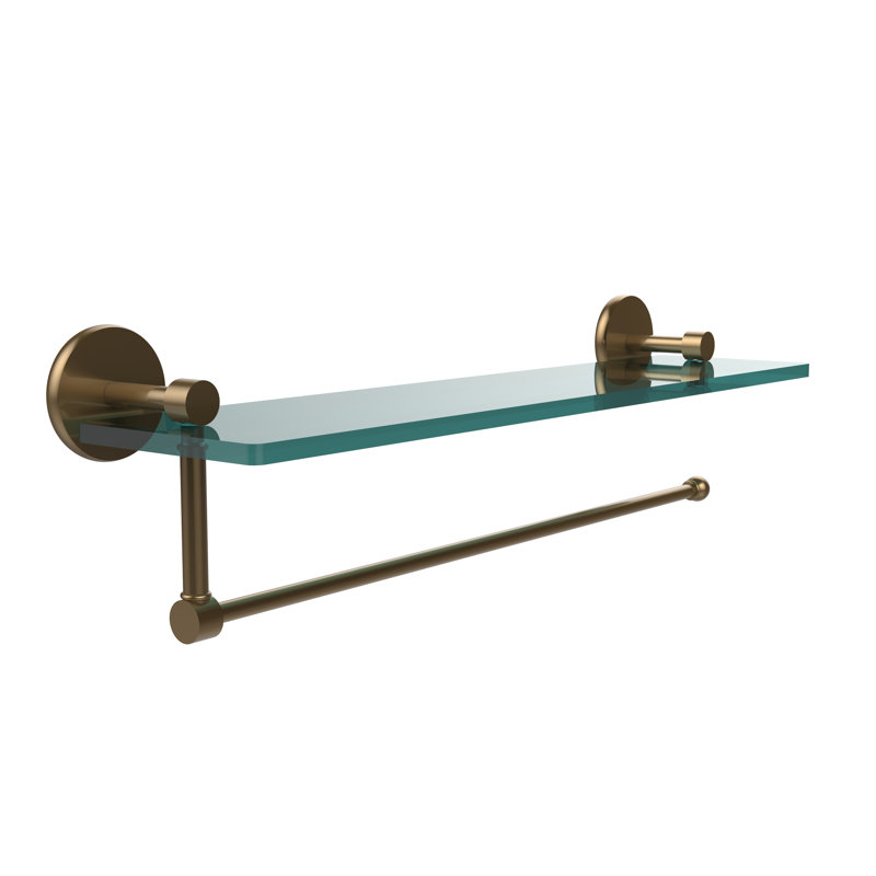 Dalston Bracket Shelf with Towel Bar, Brushed Bronze