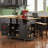 53Inch Large Kitchen Island With Drop Leaf, Power Outlet, Door Internal Storage Rack, Rolling Kitchen Cart On 5 Wheels With 5 Open Side Racks For Kitchen, Dining Room(Not Include Bar Stools)-1385300285
