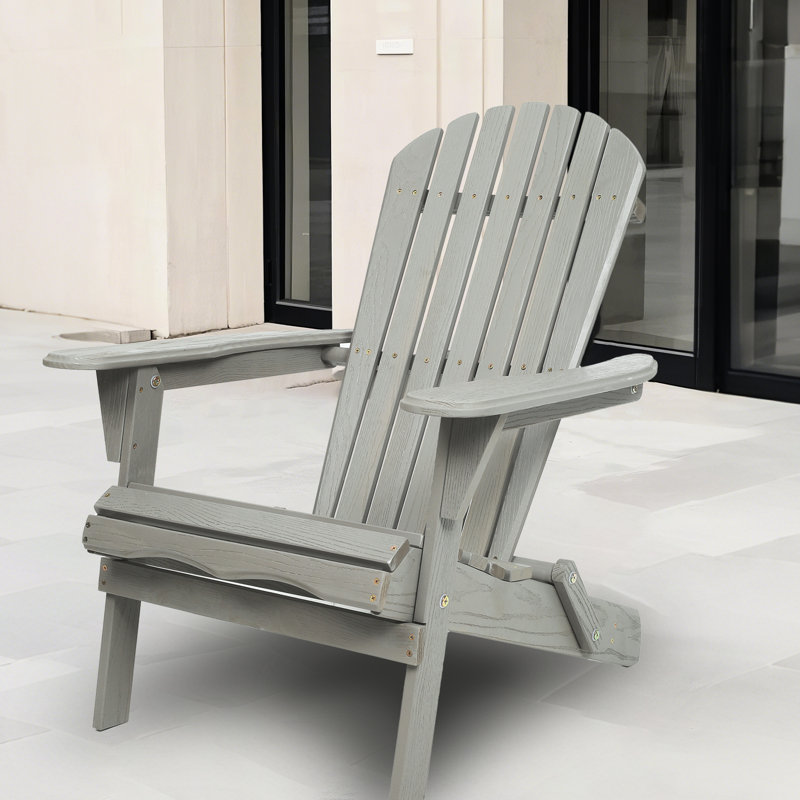 2 chaises en bois gris, Gris