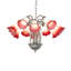 Lustre 12 lumières l 24 po rose / blanc Tiffany Pond