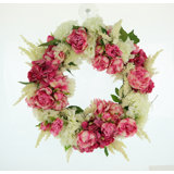 30" Peony, Hydrangea And Astilbe Wreath