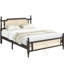 Grand lit avec tête de lit accentuée et bois de pin massif, taille de support, fabrication robuste de couleur robuste-992846207