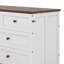 Lit escamotable, commode escamotable en pin massif avec station de charge et grand tiroir de rangement pour bureau personnel ou petite pièce-298329990
