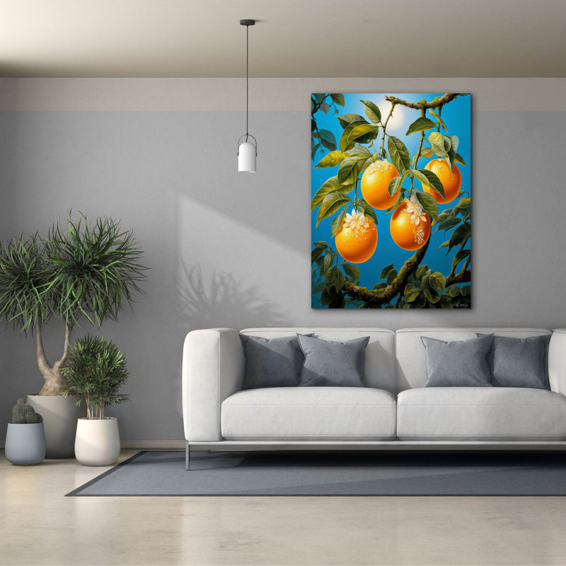«Epic Graffiti» «Orange» par Momart, art mural sur toile, H 54 po x l 40 po x P 1,5 po