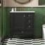 Meuble-lavabo moderne de 30 po avec lavabo en céramique, meuble de rangement noir avec 3 tiroirs, cadre de salle de bain moderne, idéal pour la maison-1788010100-1788010057