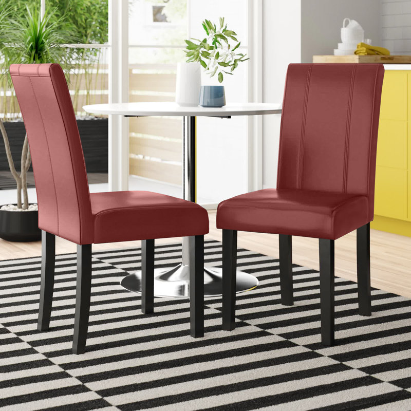 Tereza 45.5cm H Upholstered Side Chair, Red