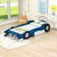 Lit plateforme avec garde-corps et roues, conception en forme de voiture de course-54284418-54284416