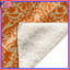Couvertures orange à motif damassé-128733017