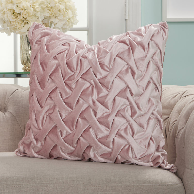  Housse de coussin carré et insert, Rosé