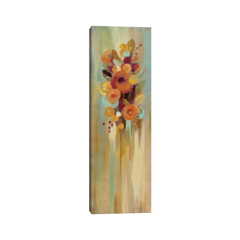 Tall Autumn Flowers I by Silvia Vassileva - Wrapped Canvas Panoramic Painting, 121.92 cm H x 40.64 cm W x 3.175 cm D