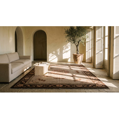 Tapis rectangulaire en laine noué à la main chinois antique des années 1920