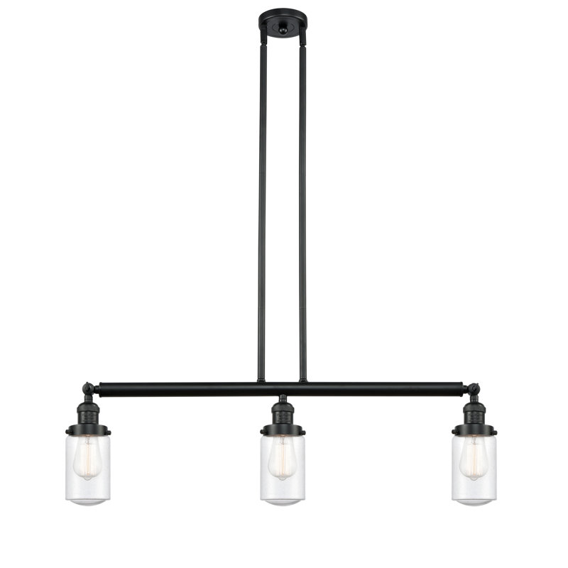 Lemoine 3 - Light Kitchen Island Pendant, Seedy, LED, Matte Black