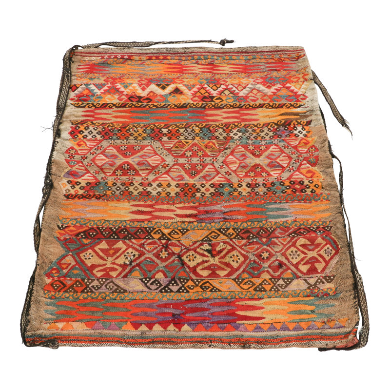 Kilim & Flat Weave One-of-a-Kind 3'4X4' Hand Knotted Area Rug