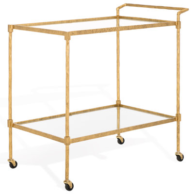 Tenasia Metal And Glass Bar Cart
