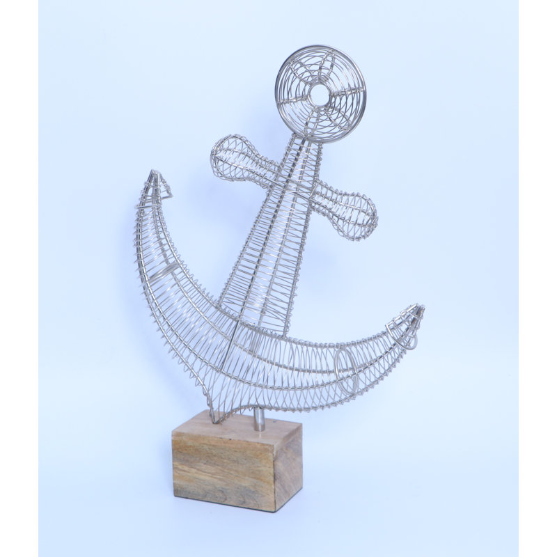 Hayward 50cm Decor Silver  Metal Wire Anchor Object