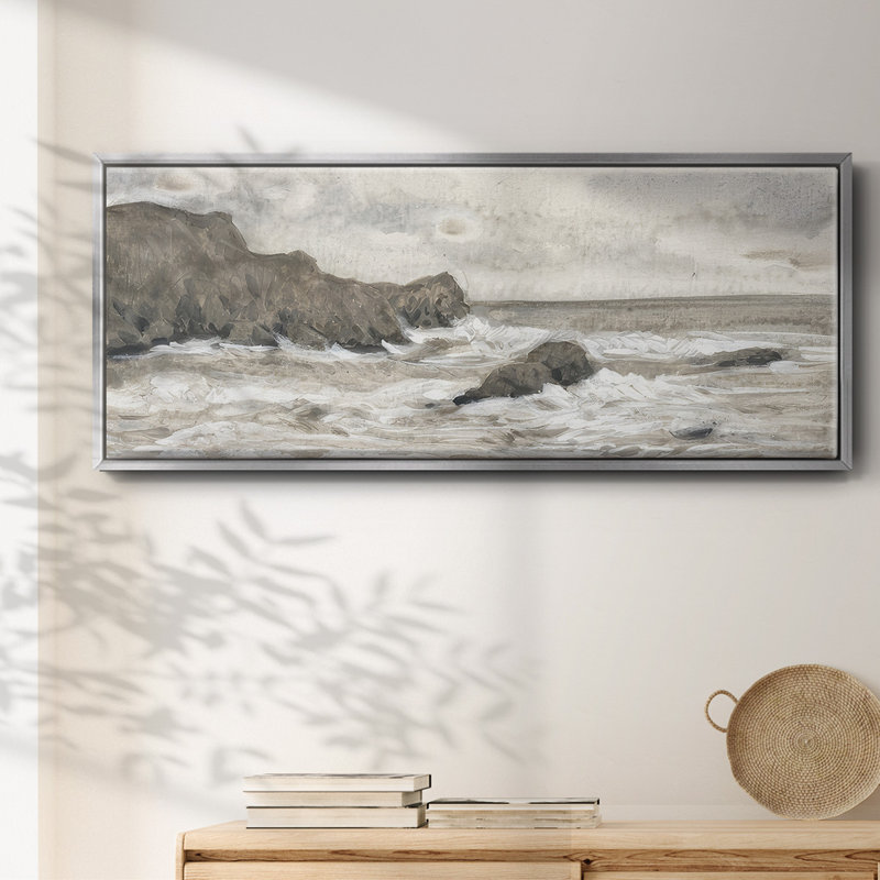 Coastal Shoreline II - toile encadrée, H 20 po x l 50 po