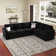 L Shaped Sofa Set Large Velvet Chenille Pullout Sofa Bed Modular Sectional Couch Convertible Sleeper