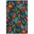 Kamberk Teal Modern Floral Area Rug-1401979425