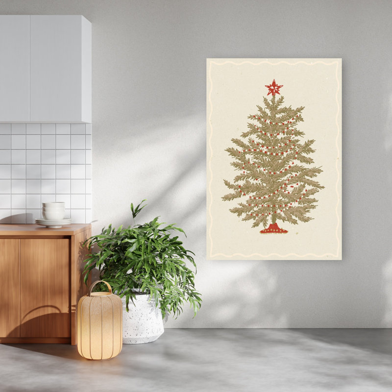 Arbre de Noël 02, arbre de Noël traditionnel rétro, arbre à feuilles persistantes, pin, nature, hiver, impression murale