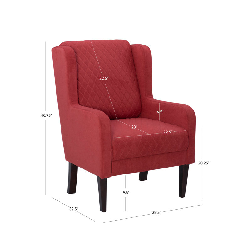 Fauteuil à oreilles Lyric , Mélange de polyester rouille
