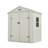 6 ft. W x 4 ft. D Outdoor Resin Storage Shed, Waterproof Patio Storage Shed with Window, Lockable Door and Floor, Plastic Large Tool Shed for Garden, Poolside, Lawn, Bike-123015852