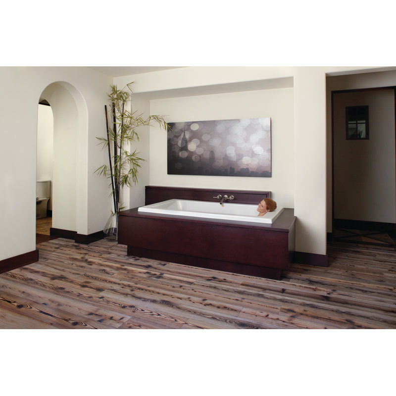 Sia® 72" x 42" Drop In/Undermount Whirlpool Bathtub, Oyster