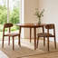 Ensemble de chaises de salle à manger rembourrées Modern 2 pièces avec dossier incurvé et structure en bois massif-400177103
