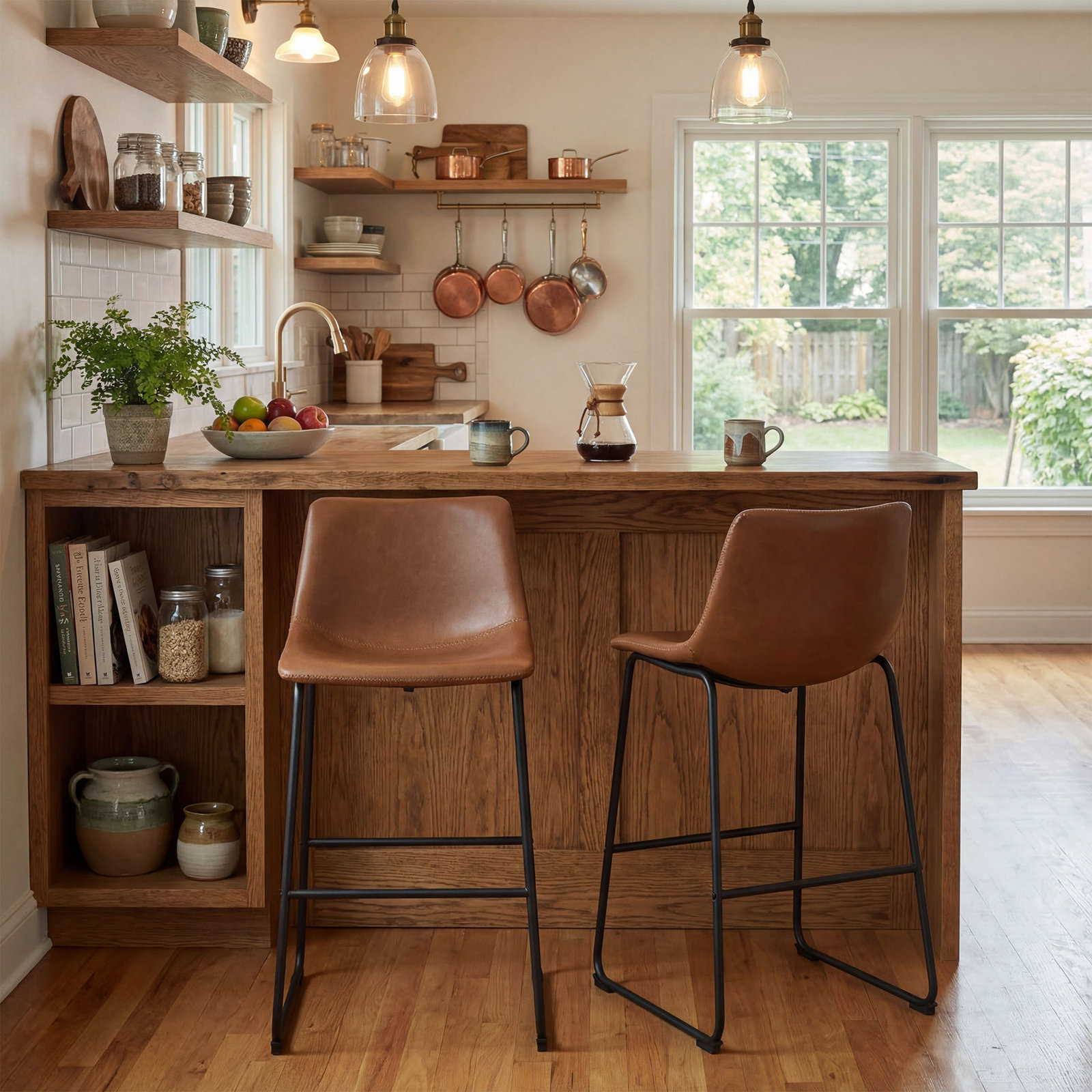 Anke Bar Stool, Brown, Bar Stool (29" Seat Height)