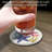 Colorful Starfish Single Round Stone Coaster Create Your Own Set