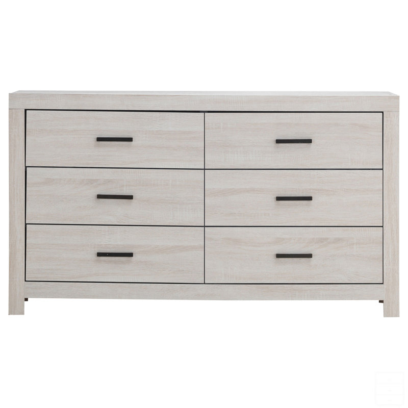Commode 6 tiroirs, Blanc