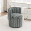Chaise d'appoint rembourrée avec rangement et roulettes-579056508