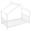 Lit plateforme simple en métal, blanc