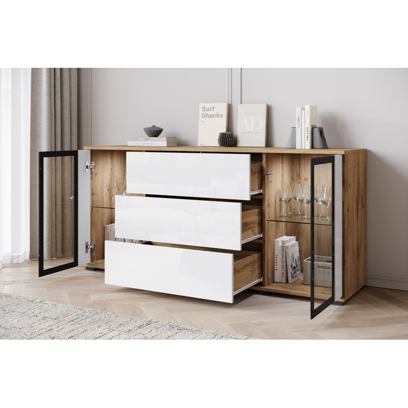 Demicah 3 -Drawer Accent Chest, Brown/White