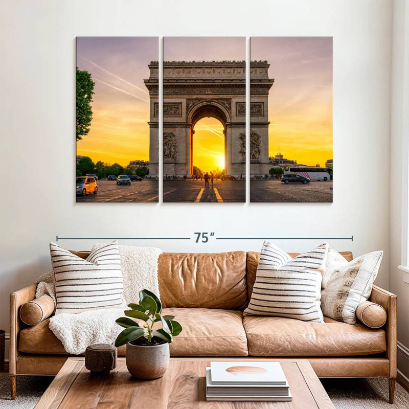 Nicci Paris Arc De Triomphe Sunset, 42" H x 65" W