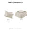 Édredon pour lit double / grand - 3 pièces en coton 100% beige
