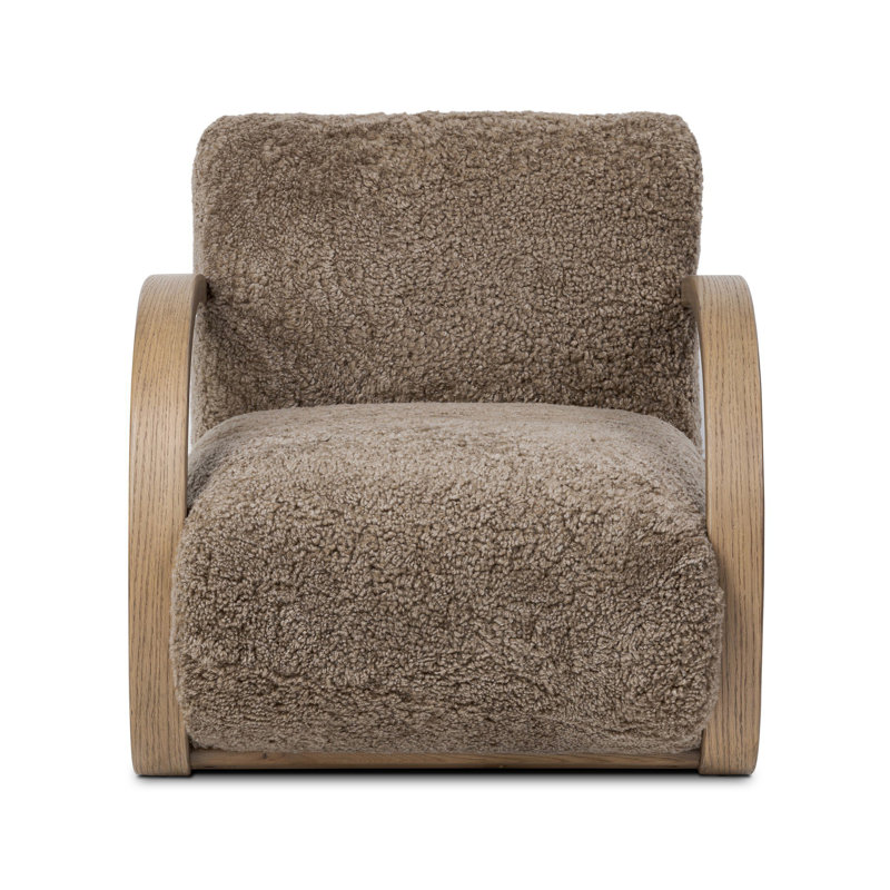 Burke Chair-Taupe Shearling, Taupe Shearling