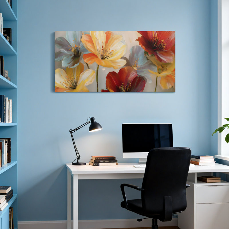 Plantes et fleurs, H 16 po x l 32 po