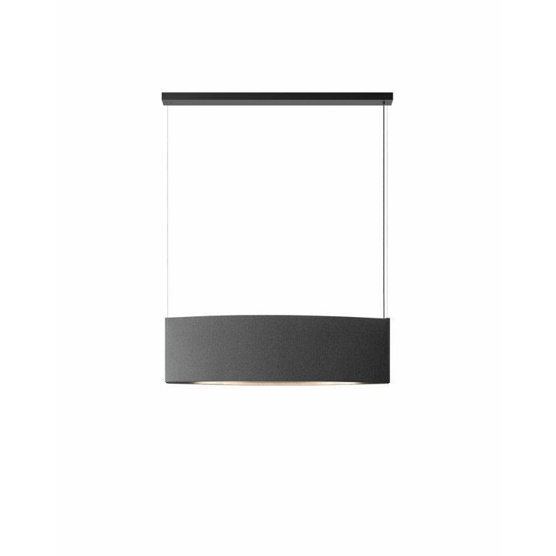 Noren - Luminaire suspendu à DEL 15,3 W à intensité variable - Vers le bas - 0-10 V à intensité variable, Gris foncé