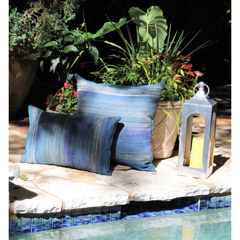 Tidal Square Indoor/Outdoor Pillow Cover & Insert