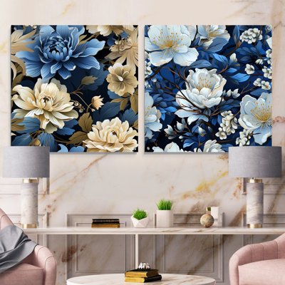 Limeuil - Floral Acrylic Wall Art Glass Set Of 2