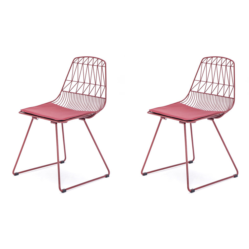 Trond 18'' H Metal Side Chair, Red