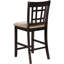 Paire de chaises brun clair et de comptoir - Design transitionnel avec base stable et tabourets à dossier évasé 2