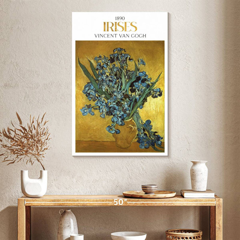 Affiche d'exposition Irises Van Gogh, H 48 po x l 32 po