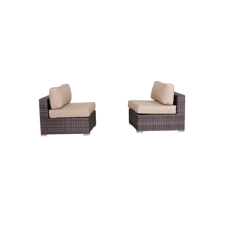 Minnesota Fully Assembled 28'' Wide Armless Chair With Sunbrella Cushions