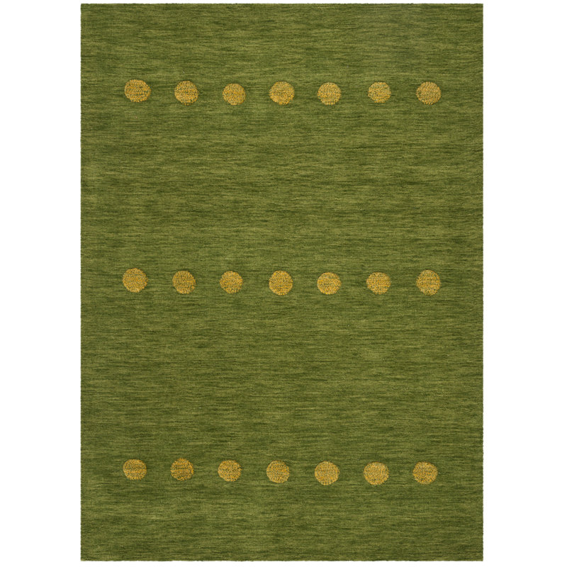 Pixley Hand Loomed Wool Polka Dots Rug, Rectangle 4' x 6'