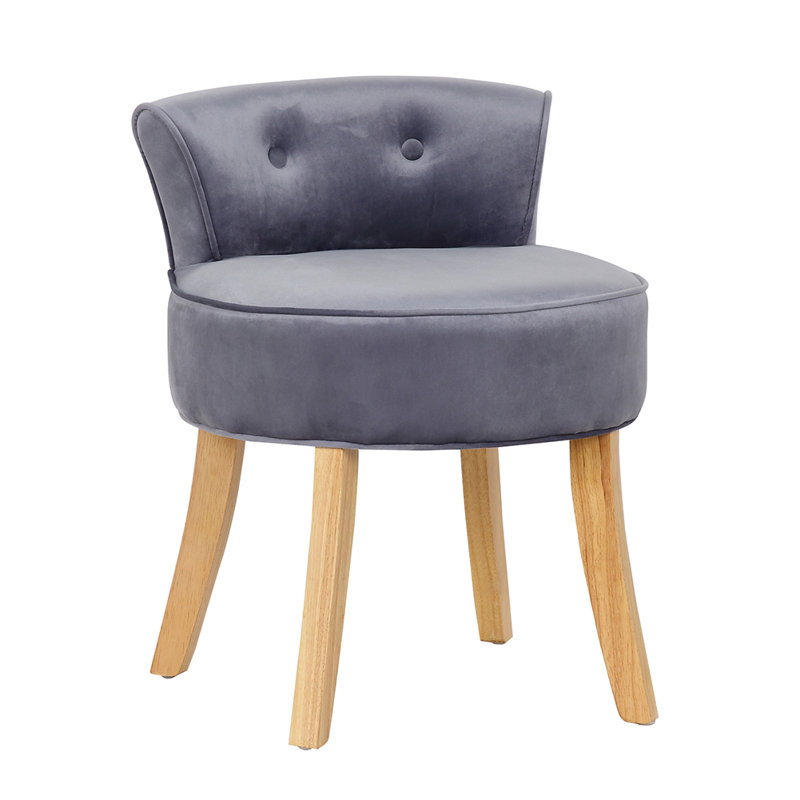 Manufactured Wood Accent Stool, Grey/Natural 