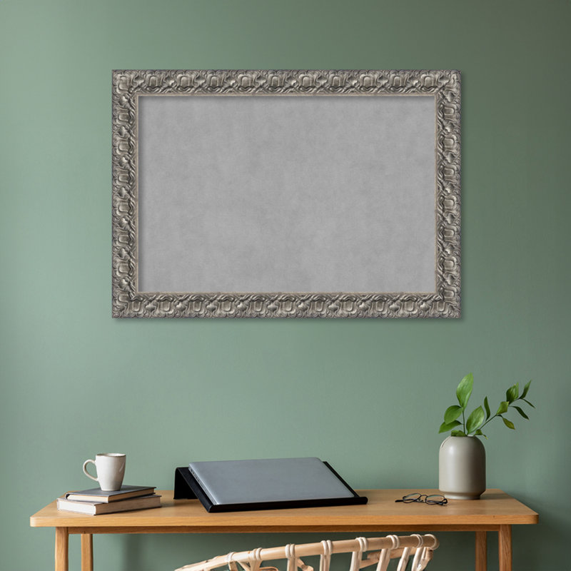 Tableau magnétique encadré argenté Luxor, H 30 po x l 42 po