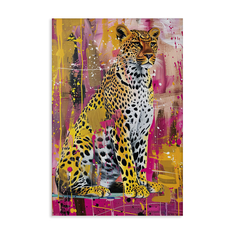 Toile de guépard Urban Abstraction, design par LSR Design Studio, H 36 po x l 24 po