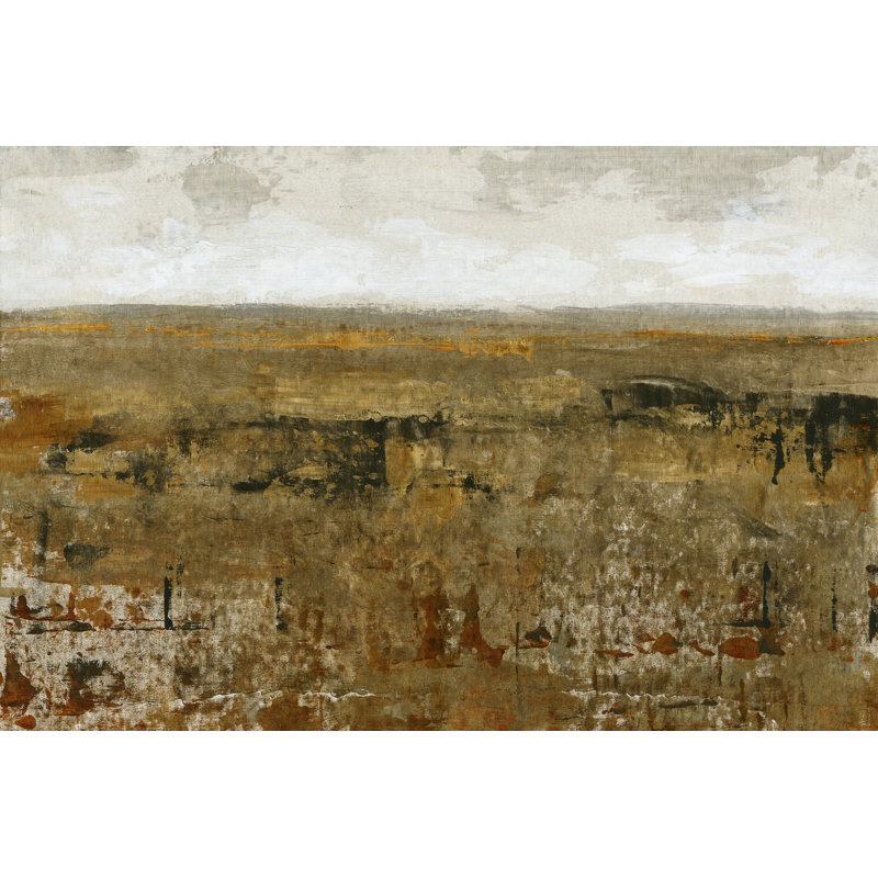 Afternoon Glow I - Painting, 61 cm H x 91 cm W, Black Floater Framed