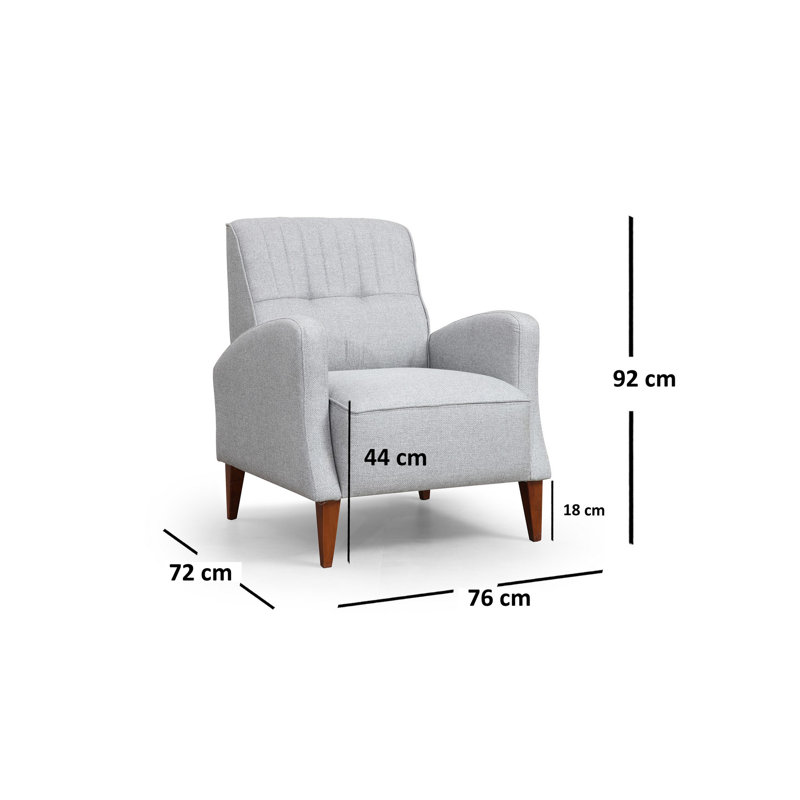 Fauteuil en polyester l 36,22 po Burks
